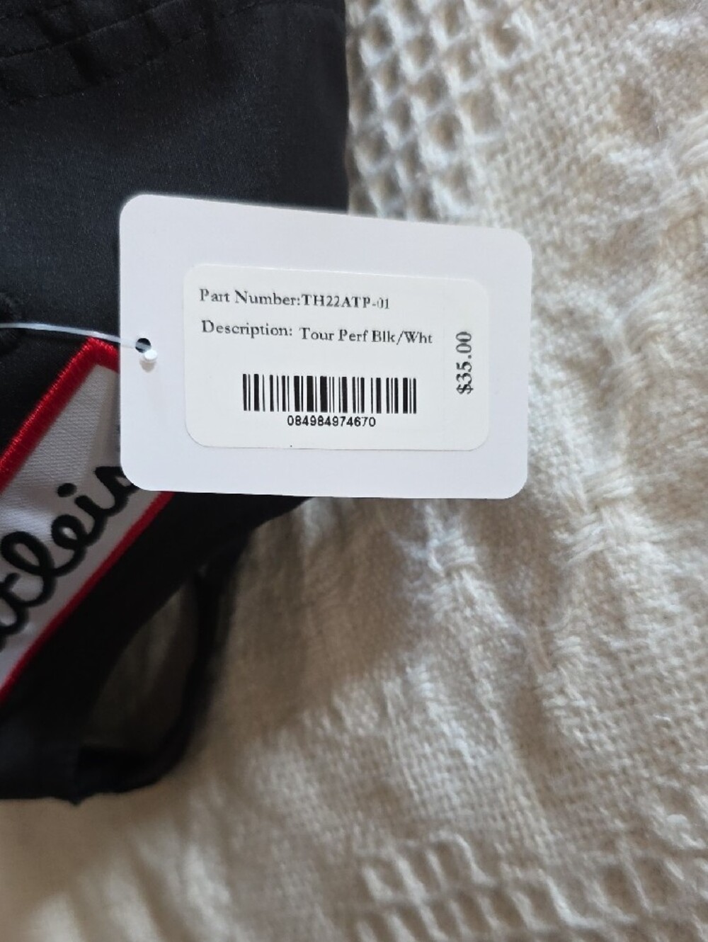 Titleist Black Cap with White Script Logo - Picture 8 of 8
